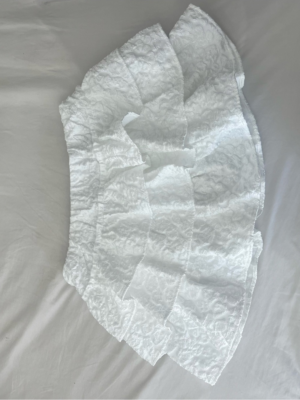 White Tiered Ruffle Skirt